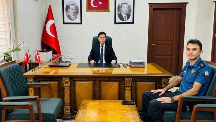 Altunhisar’a atanan Emniyet Amirinden ilk ziyaret Kaymakam Yiğit’e