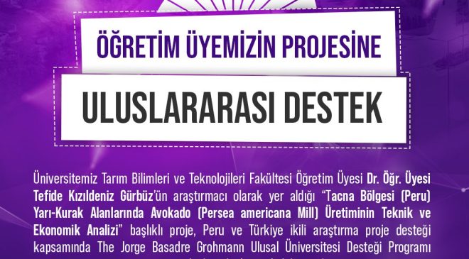 Öğretim Üyemizin Yer Aldığı Projeye Uluslararası Destek