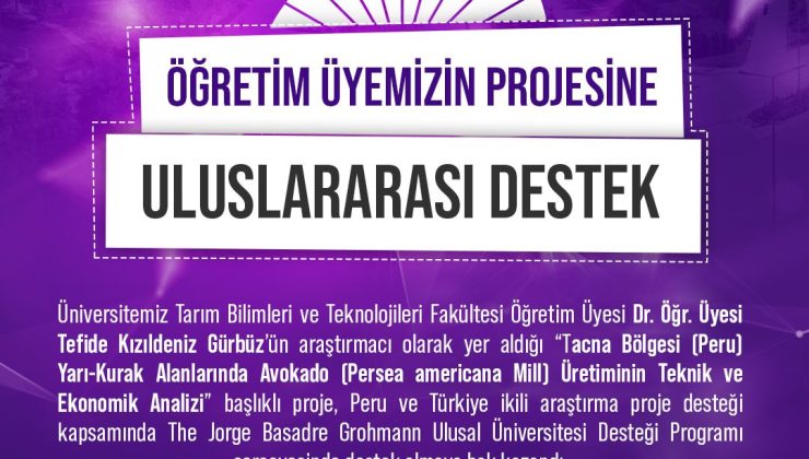 Öğretim Üyemizin Yer Aldığı Projeye Uluslararası Destek